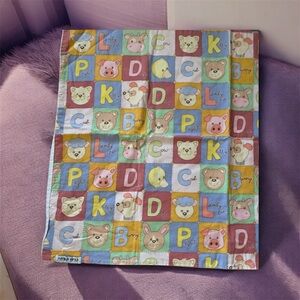 Child Of Mine Carter’s Patchwork Colorful Alphabet Animal Receiving Blanket 34”